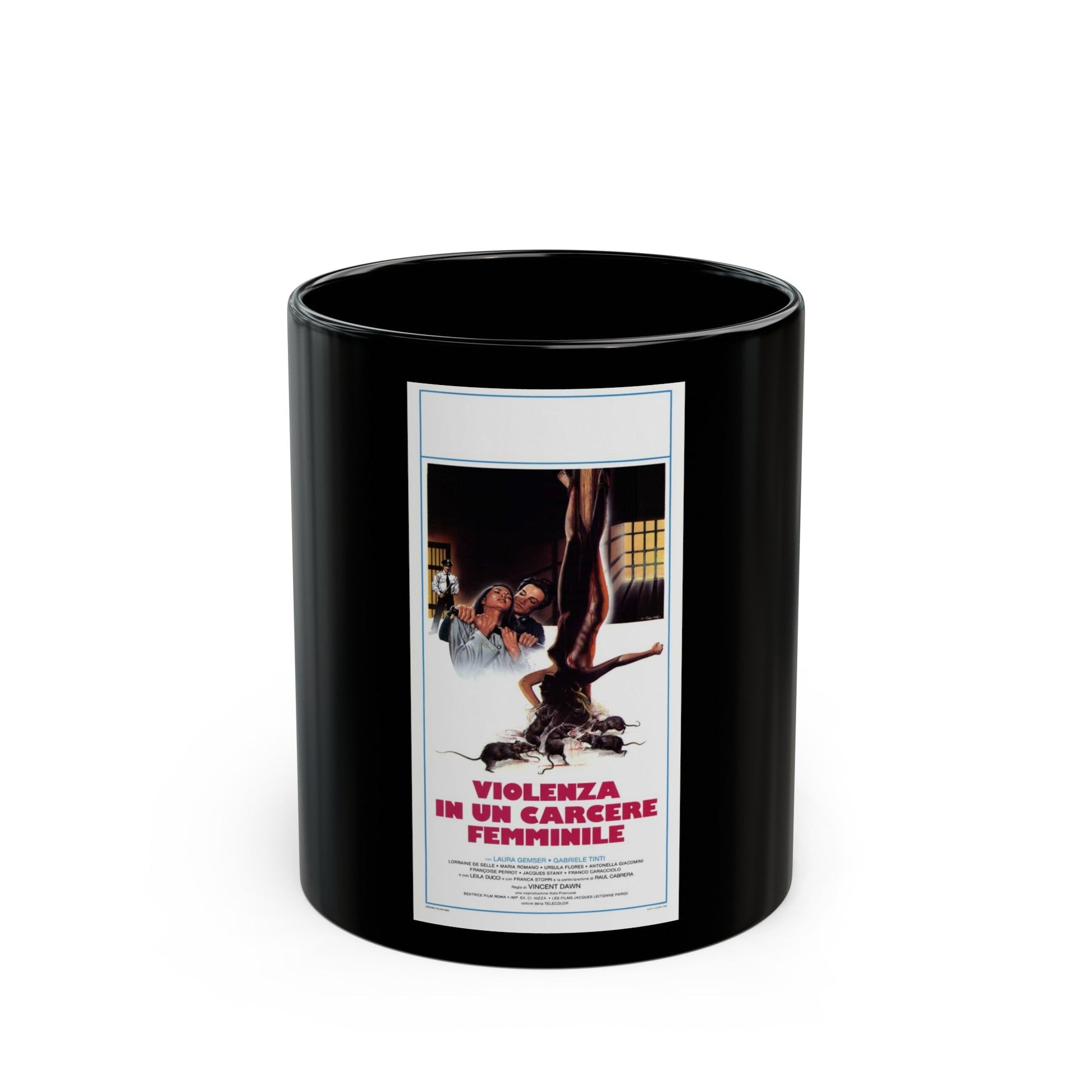 CAGED WOMEN (ITALIAN) 1970 Movie Poster - Black Coffee Mug-11oz-The Sticker Space