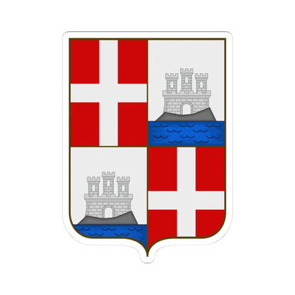 Cagliari coat of arms escutcheon (Italy) (Coat of Arms) STICKER Vinyl Kiss-Cut Decal 3 Inch White - The Sticker Space