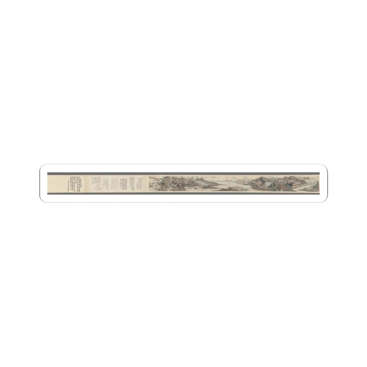Cai Jia - Landscape in the style of Shen Zhou - 1776 v1 - STICKER Vinyl Kiss-Cut Decal