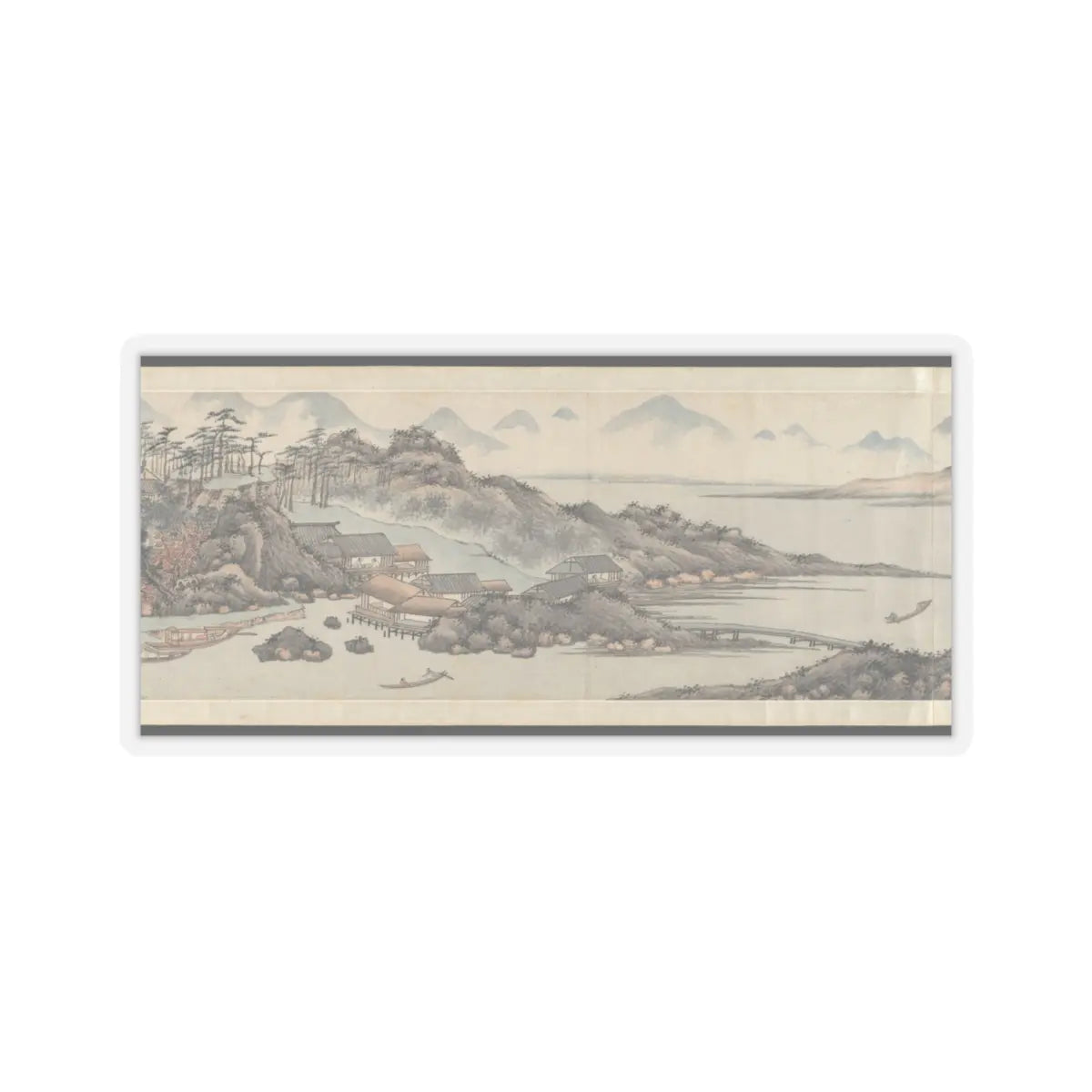 Cai Jia - Landscape in the style of Shen Zhou - 1776 v5 - STICKER Vinyl Kiss-Cut Decal