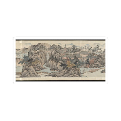 Cai Jia - Landscape in the style of Shen Zhou - 1776 v6 - STICKER Vinyl Kiss-Cut Decal