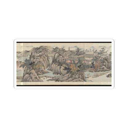 Cai Jia - Landscape in the style of Shen Zhou - 1776 v6 - STICKER Vinyl Kiss-Cut Decal