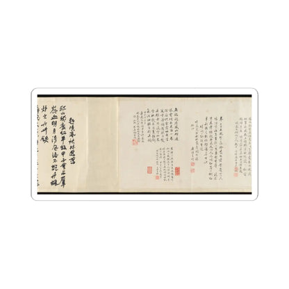 Cai Jia - Landscape in the style of Shen Zhou - 1776 v9 - STICKER Vinyl Kiss-Cut Decal