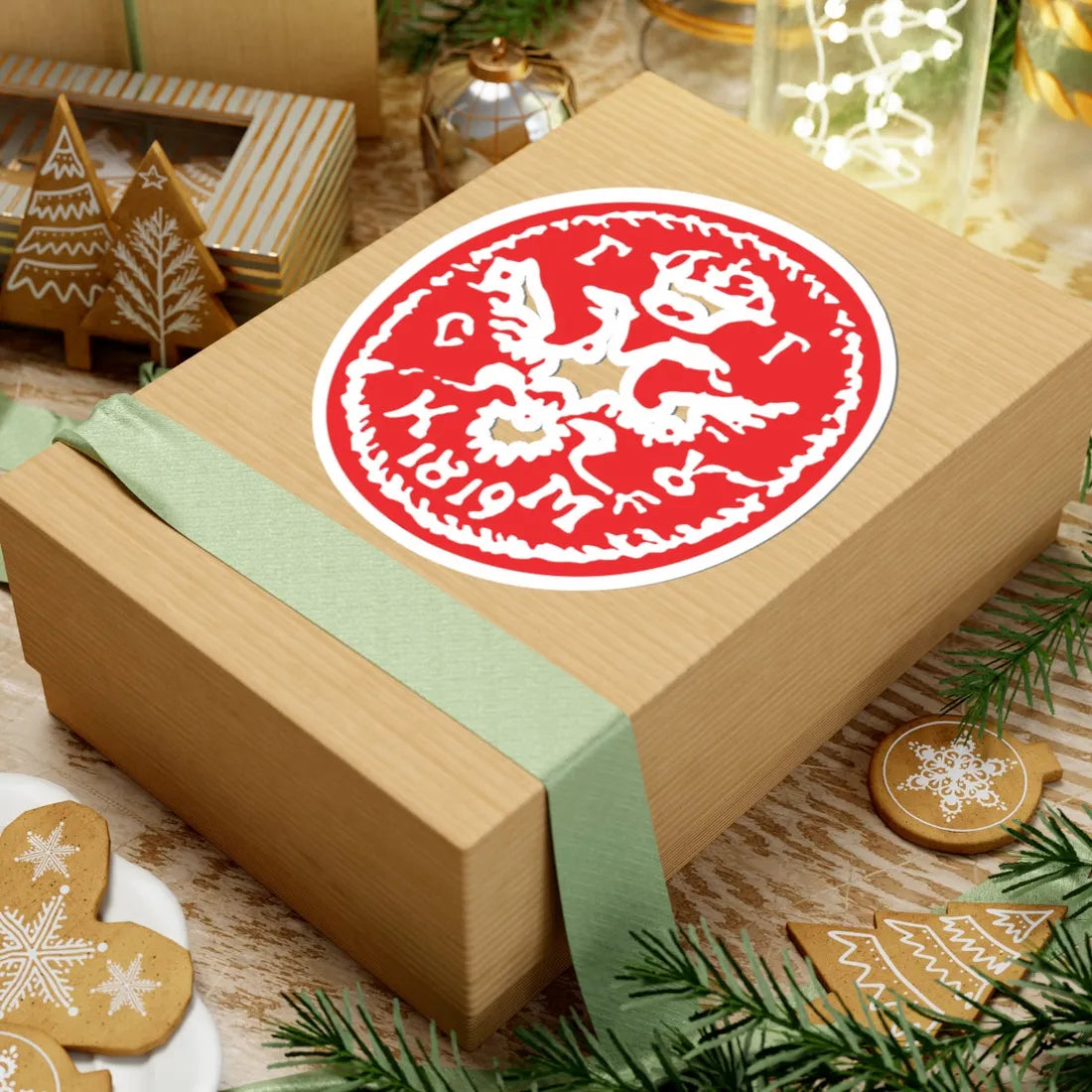 Caimacam of Craiova seal under Gheorghe Suțu 1819 (Algeria) (Coat of Arms) STICKER Vinyl Kiss-Cut Decal - The Sticker Space