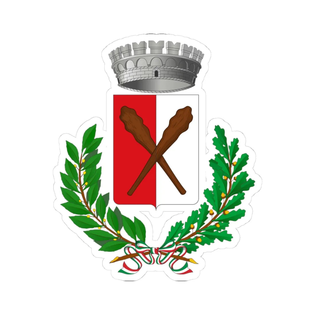 Caino-Stemma (Italy) (Coat of Arms) STICKER Vinyl Kiss-Cut Decal 3 Inch White - The Sticker Space