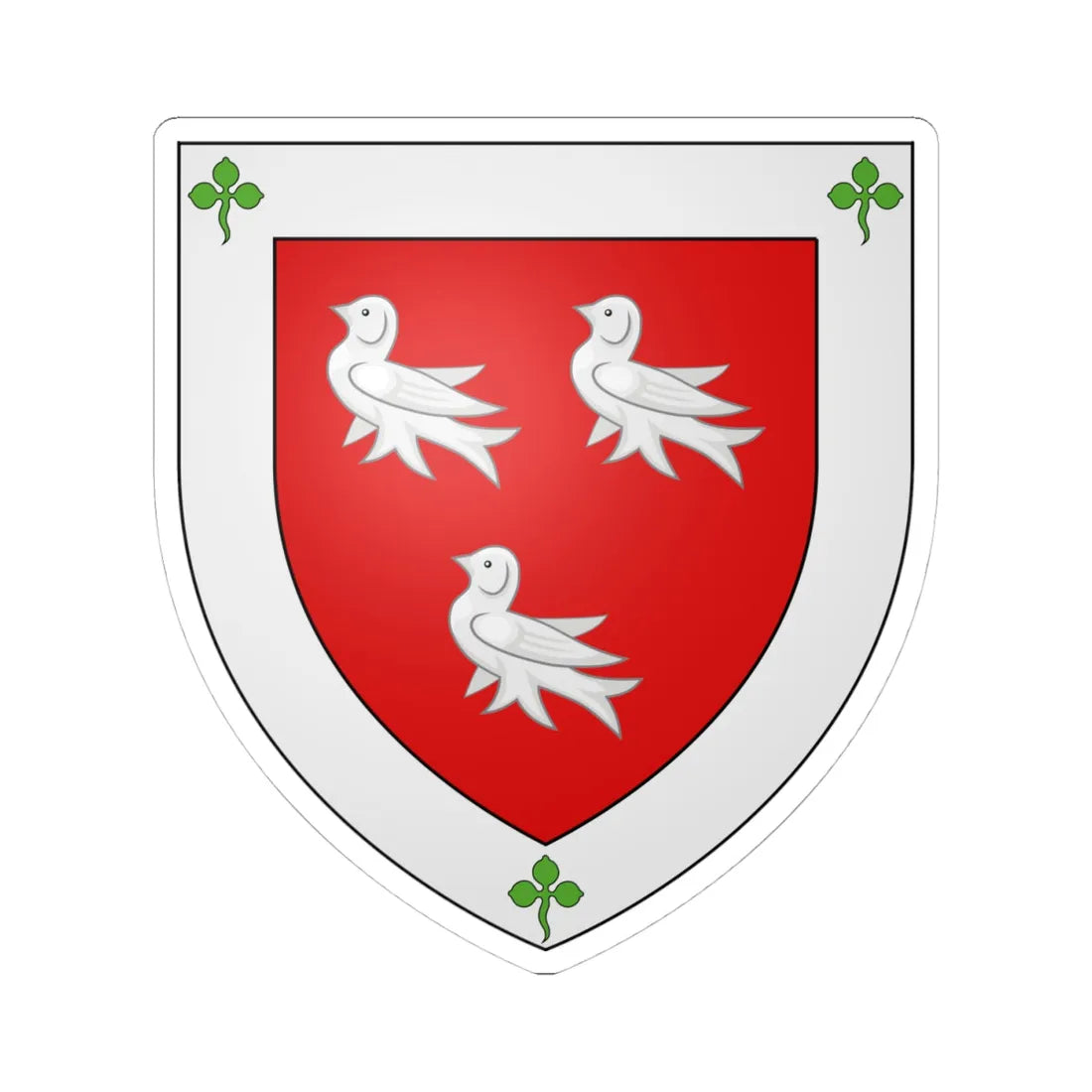 Cairns arms (Ireland) (Coat of Arms) STICKER Vinyl Kiss-Cut Decal 4 Inch White - The Sticker Space