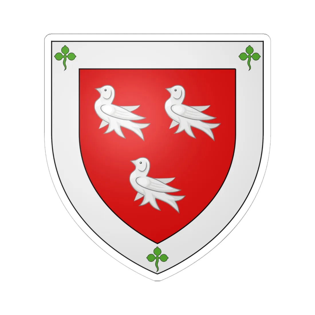 Cairns arms (Ireland) (Coat of Arms) STICKER Vinyl Kiss-Cut Decal 6 Inch White - The Sticker Space