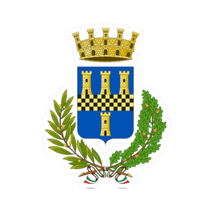 Cairo Montenotte-Stemma (Italy) (Coat of Arms) STICKER Vinyl Kiss-Cut Decal 2 Inch White - The Sticker Space