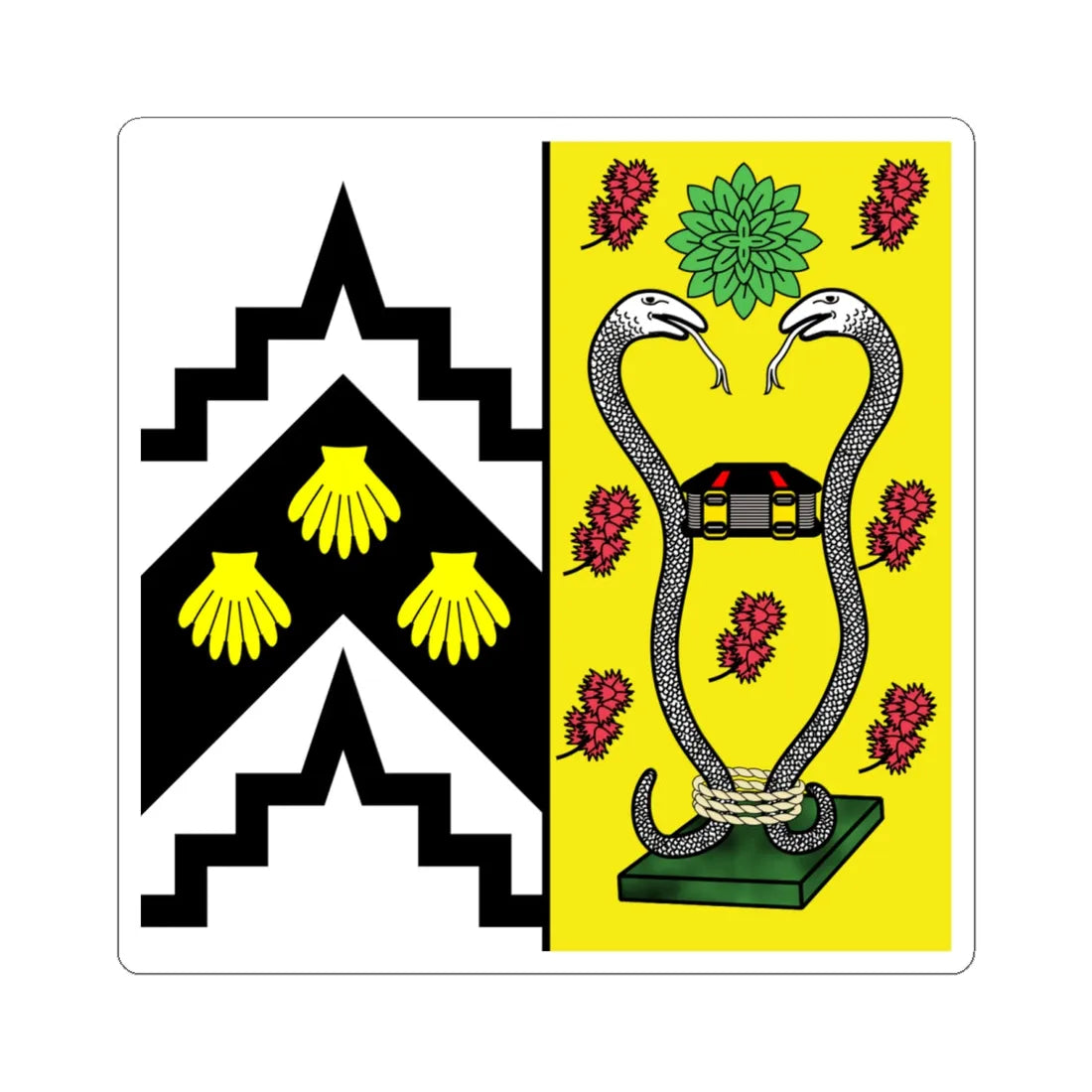 Caius College Crest square (England) (Coat of Arms) STICKER Vinyl Kiss-Cut Decal - The Sticker Space