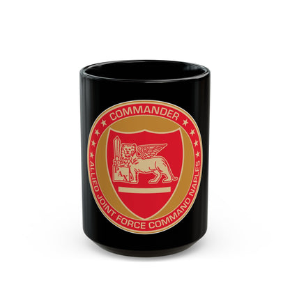 CAJFC Naples Commander Allied Joint Forces (U.S. Navy) Black Coffee Mug-15oz-The Sticker Space