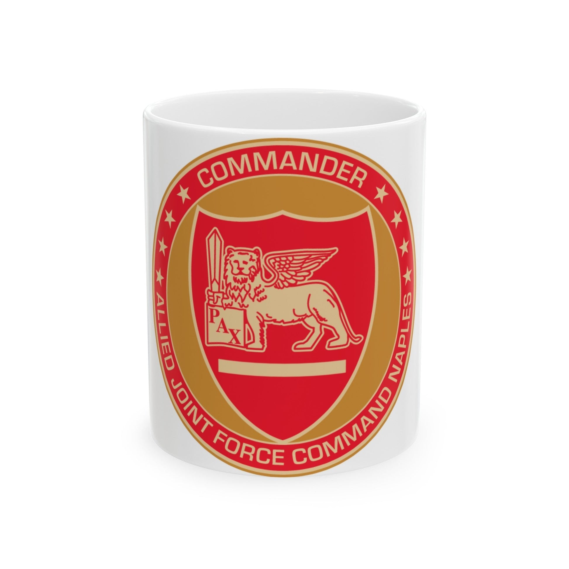 CAJFC Naples Commander Allied Joint Forces (U.S. Navy) White Coffee Mug-11oz-The Sticker Space