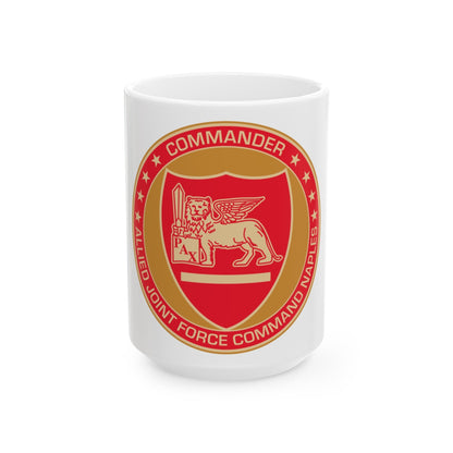 CAJFC Naples Commander Allied Joint Forces (U.S. Navy) White Coffee Mug-15oz-The Sticker Space