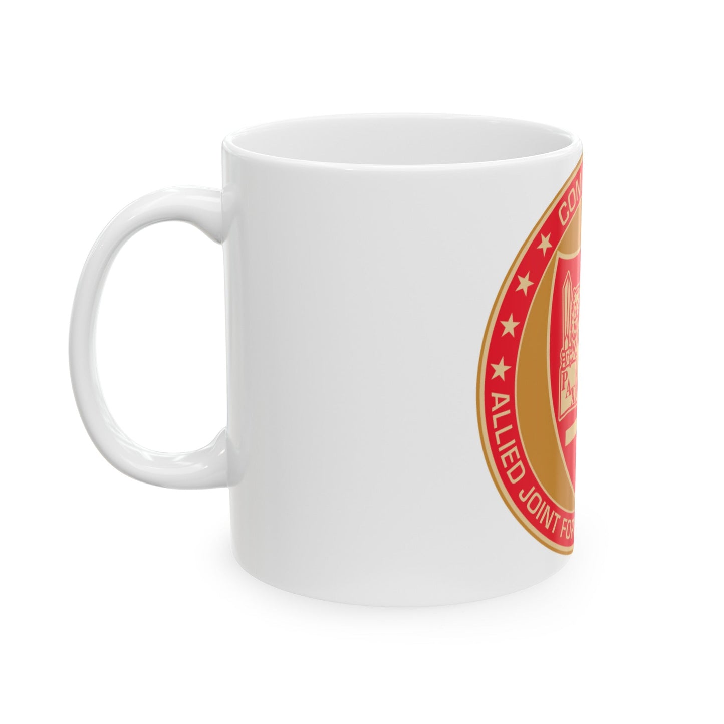 CAJFC Naples Commander Allied Joint Forces (U.S. Navy) White Coffee Mug-The Sticker Space