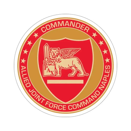 CAJFC Naples Commander Allied Joint Forces (U.S. Navy) STICKER Vinyl Die-Cut Decal 6 Inch - The Sticker Space