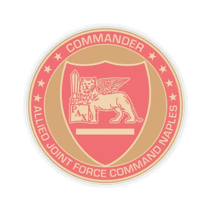 CAJFC Naples Commander Allied Joint Forces (U.S. Navy) STICKER Vinyl Kiss-Cut Decal 2 Inch Transparent - The Sticker Space