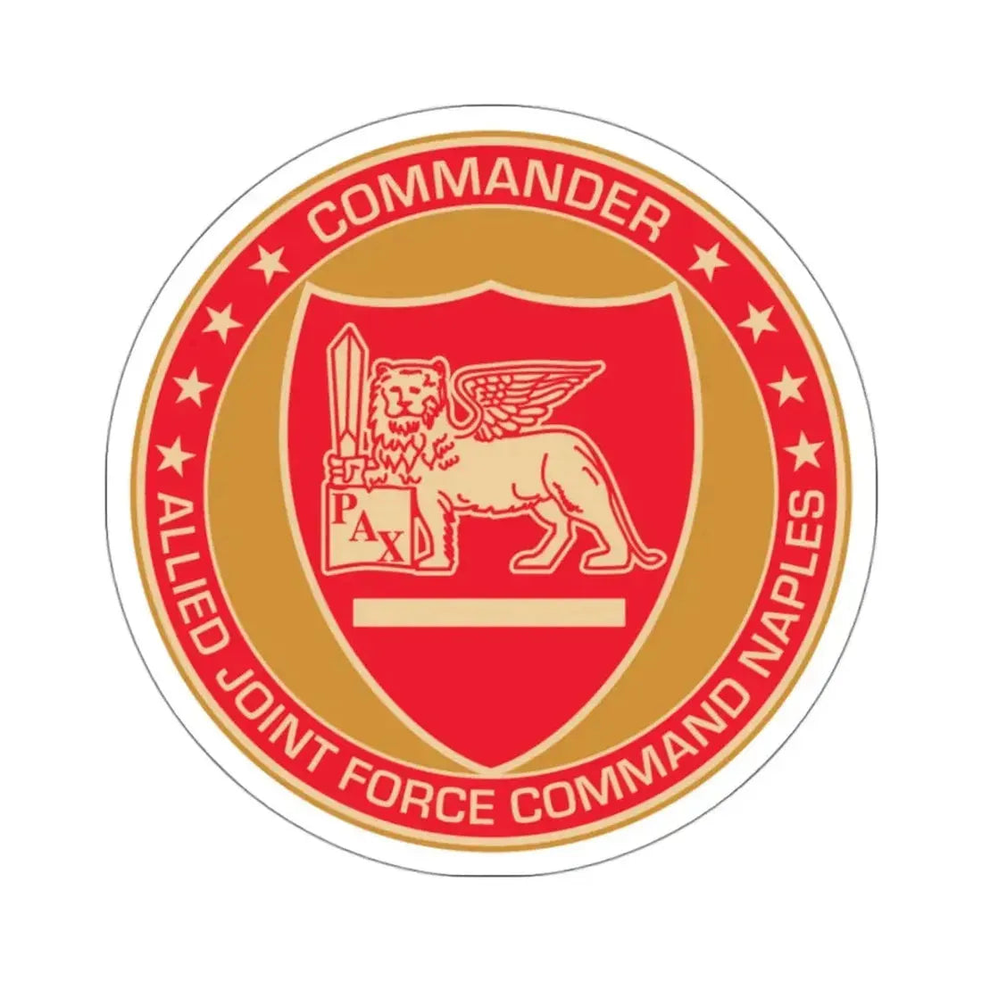 CAJFC Naples Commander Allied Joint Forces (U.S. Navy) STICKER Vinyl Kiss-Cut Decal 3 Inch White - The Sticker Space