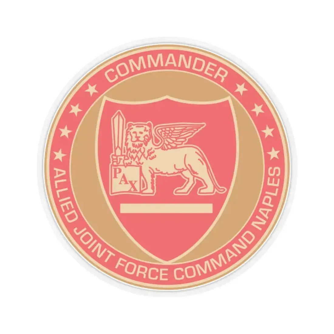 CAJFC Naples Commander Allied Joint Forces (U.S. Navy) STICKER Vinyl Kiss-Cut Decal 4 Inch Transparent - The Sticker Space