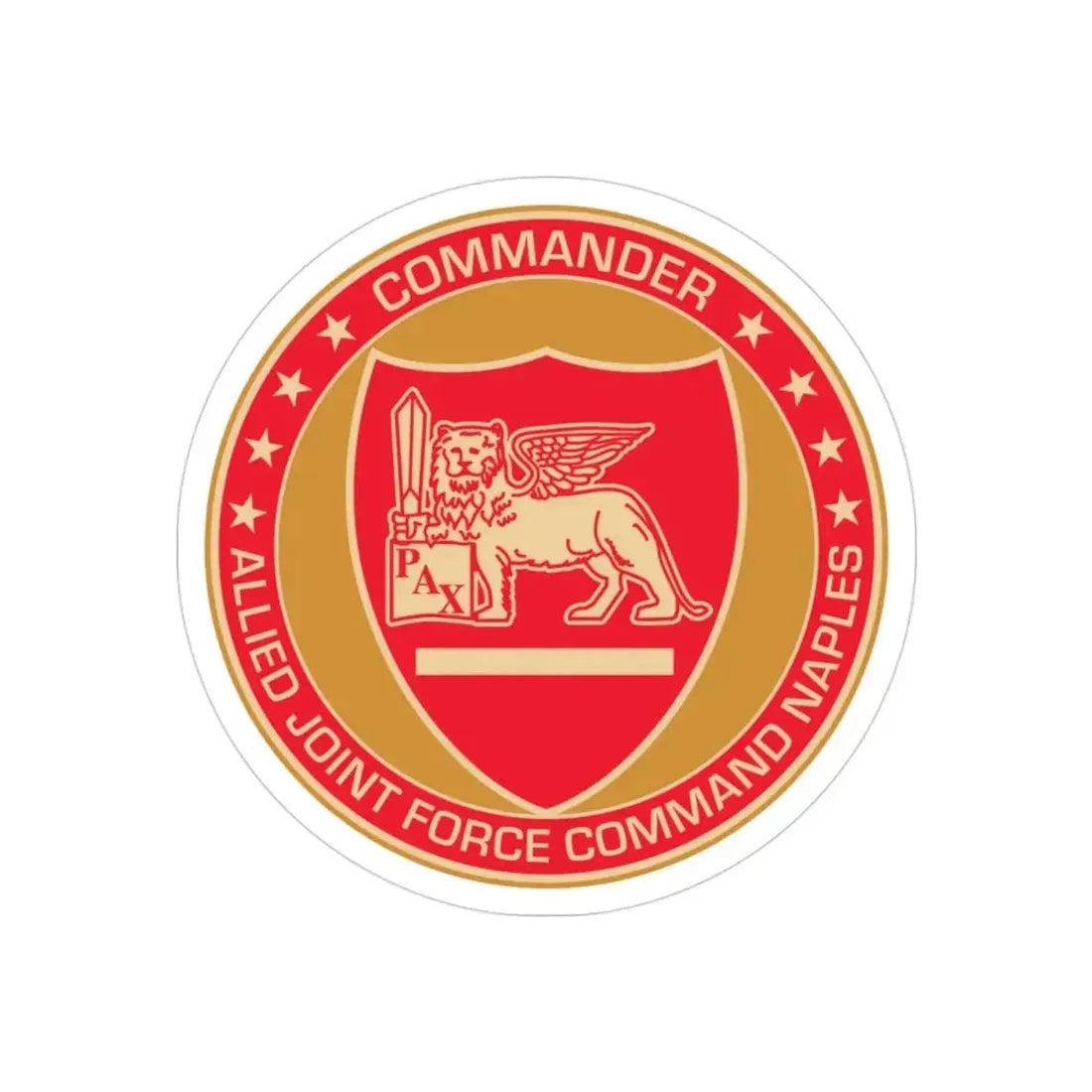 CAJFC Naples Commander Allied Joint Forces (U.S. Navy) Transparent STICKER Die-Cut Vinyl Decal - The Sticker Space