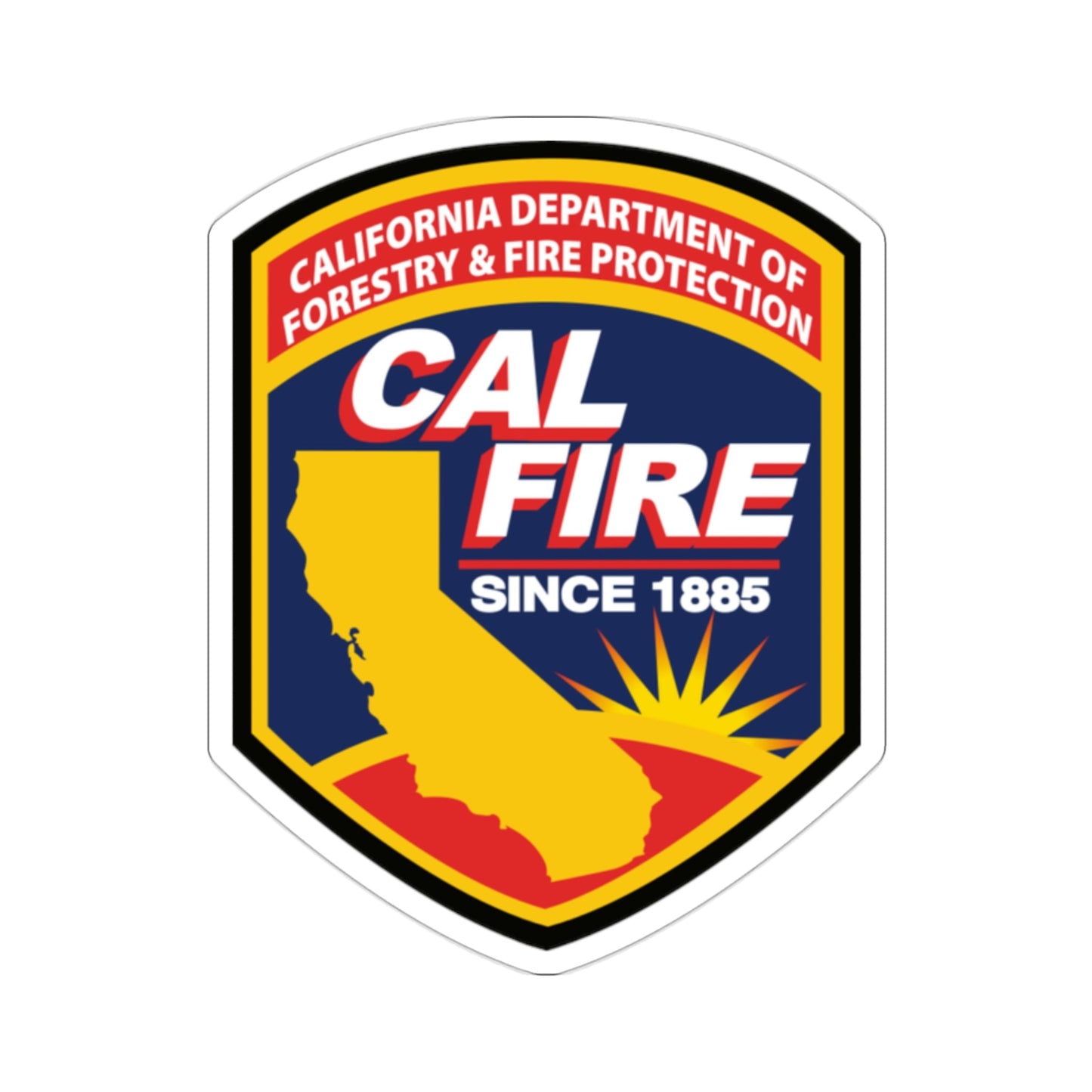 CAL FIRE STICKER Vinyl Die-Cut Decal-2 Inch-The Sticker Space