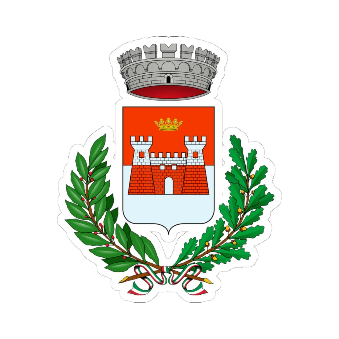 Calamandrana-Stemma (Italy) (Coat of Arms) STICKER Vinyl Kiss-Cut Decal - The Sticker Space