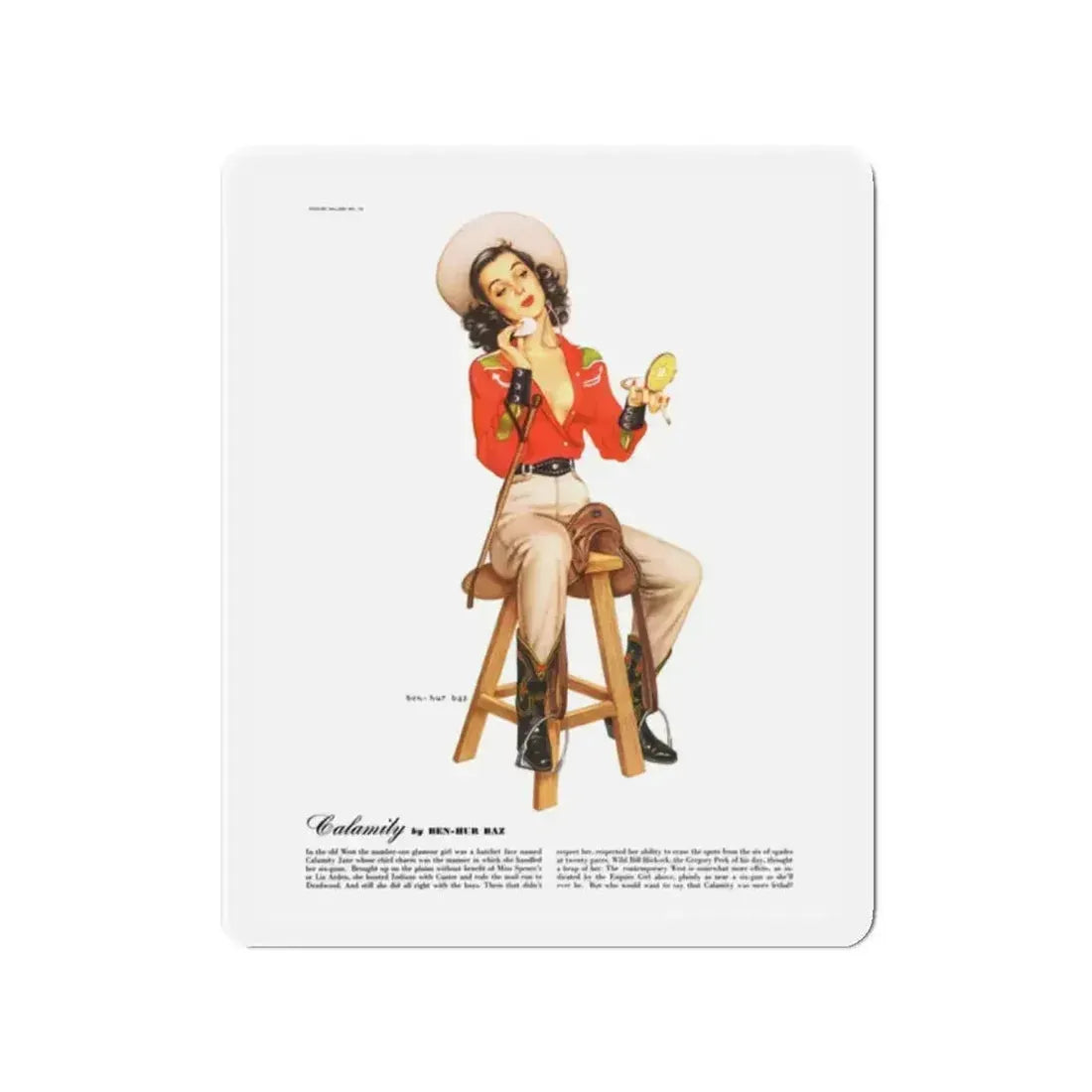 Calamity, Esquire, September 1947 (Magazine Illustration) Refrigerator Magnet - The Sticker Space