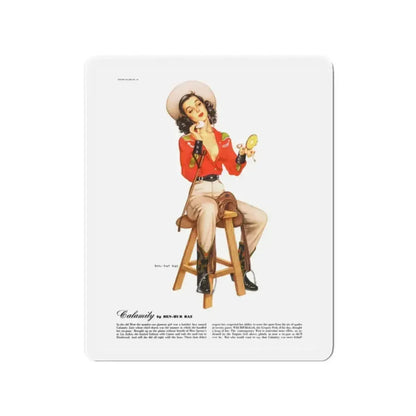 Calamity, Esquire, September 1947 (Magazine Illustration) Refrigerator Magnet - The Sticker Space