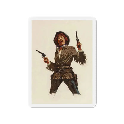 Calamity Jane, Argosy magazine interior illustration, 1958 (Magazine Illustration) Refrigerator Magnet - The Sticker Space