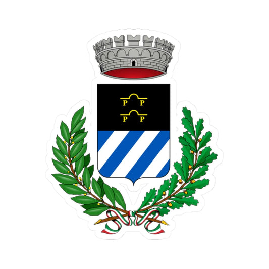 Calcinate-Stemma (Italy) (Coat of Arms) STICKER Vinyl Kiss-Cut Decal 2 Inch White - The Sticker Space