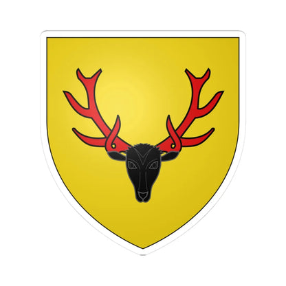 Calder of Calder arms (Scotland) (Coat of Arms) STICKER Vinyl Kiss-Cut Decal 3 Inch White - The Sticker Space