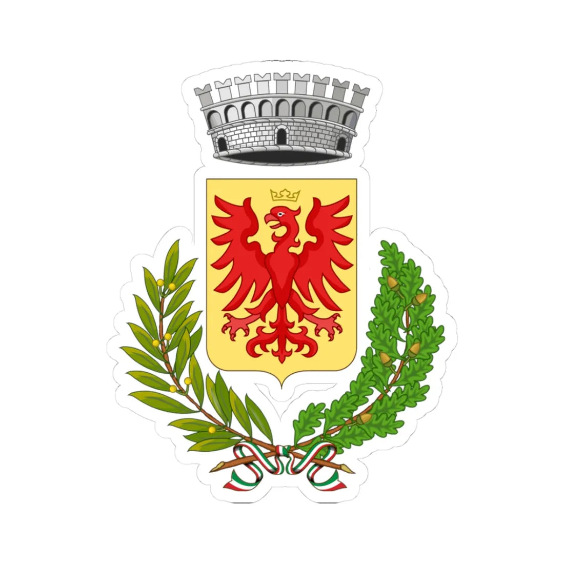 Caldogno-Stemma (Italy) (Coat of Arms) STICKER Vinyl Kiss-Cut Decal 3 Inch White - The Sticker Space