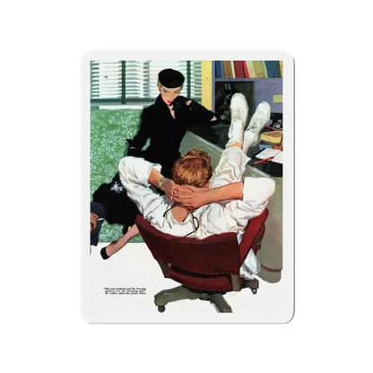 Calendar Girl, Collier's magazine, September 20, 1952 (Magazine Illustration) Refrigerator Magnet - The Sticker Space