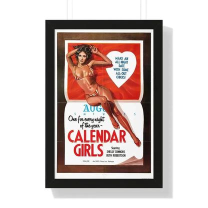 CALENDER GIRLS 1977 - Framed Movie Poster 16″ x 24″ Black - The Sticker Space