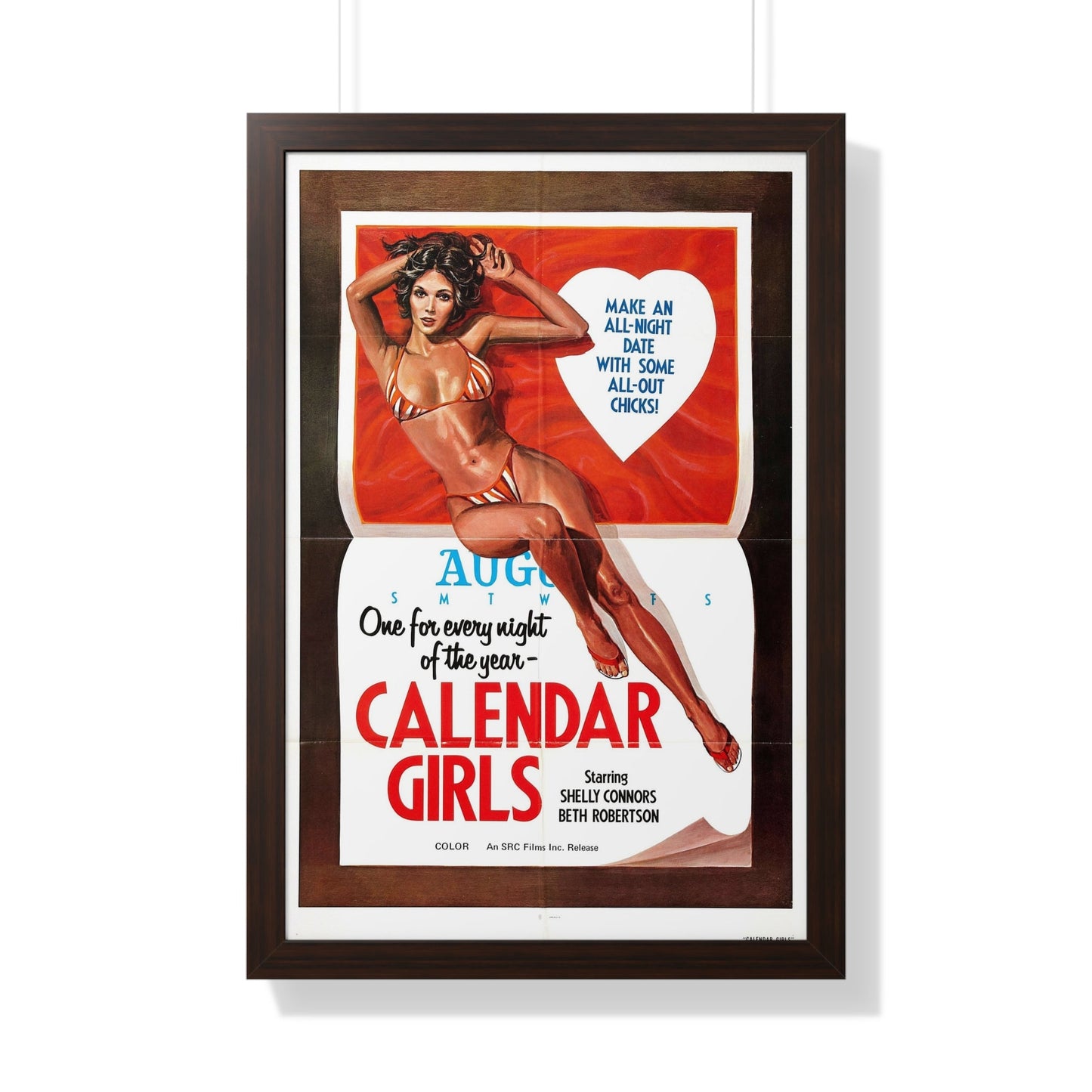 CALENDER GIRLS 1977 - Framed Movie Poster-20" x 30"-The Sticker Space