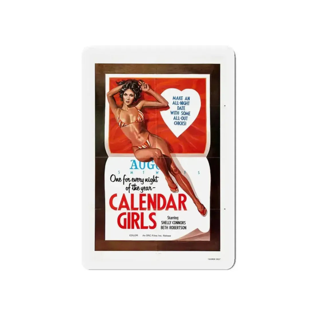 CALENDER GIRLS 1977 Movie Poster - Refrigerator Magnet - The Sticker Space