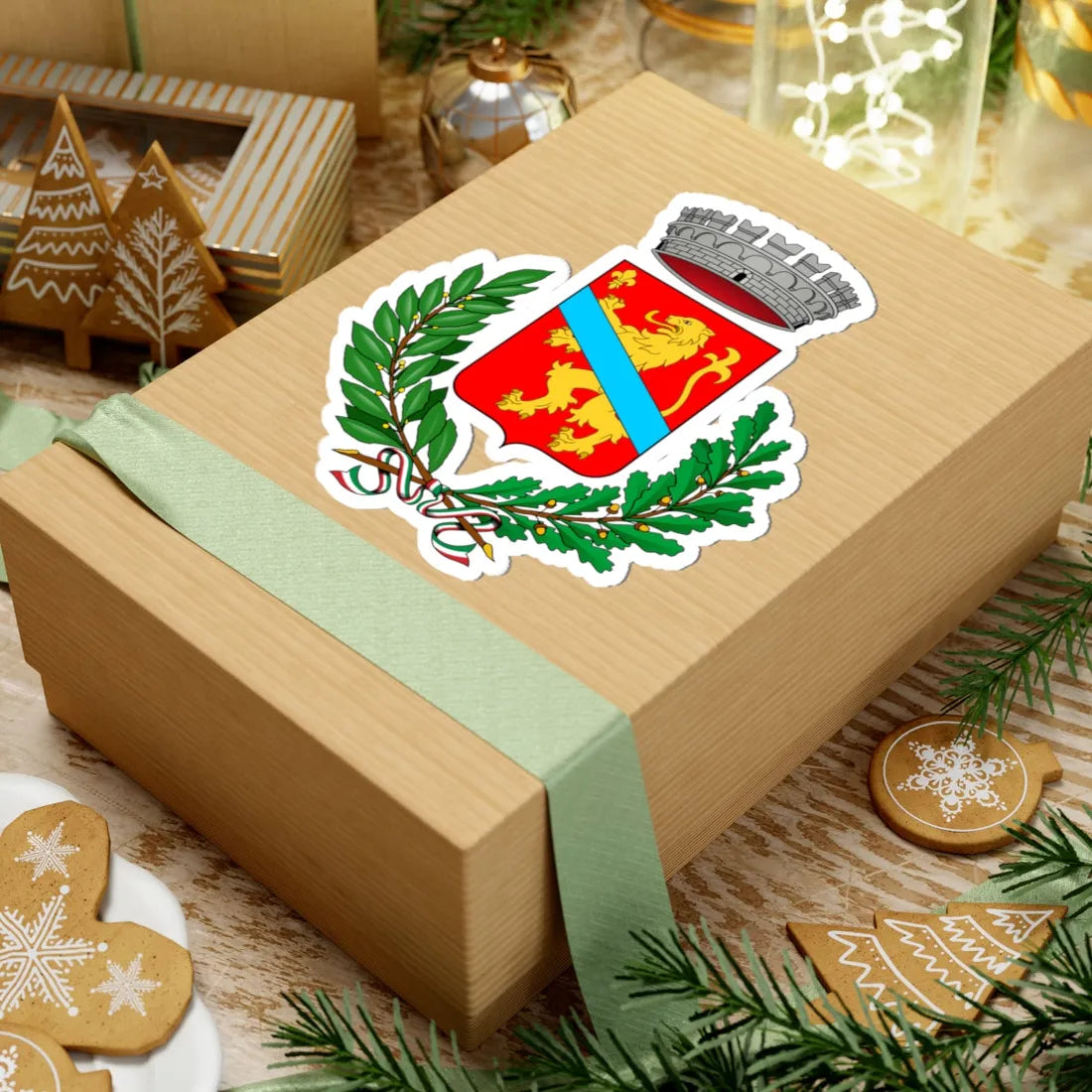 Calenzano-Stemma (Italy) (Coat of Arms) STICKER Vinyl Kiss-Cut Decal - The Sticker Space