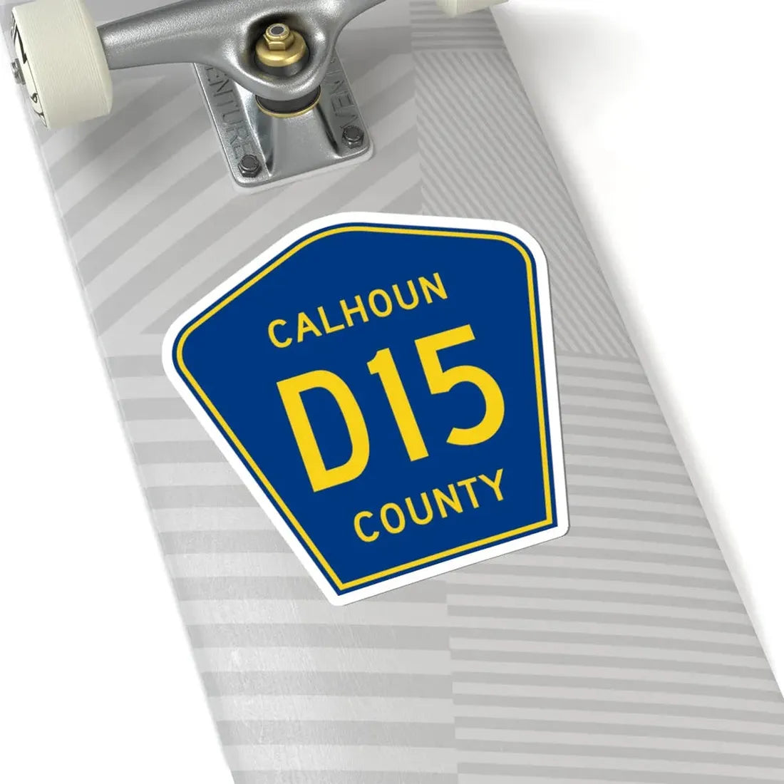 Calhoun County Route D15 IA (Iowa) (Road Sign) STICKER Vinyl Kiss-Cut Decal - The Sticker Space