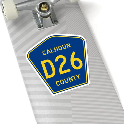 Calhoun County Route D26 IA (Iowa) (Road Sign) STICKER Vinyl Kiss-Cut Decal - The Sticker Space