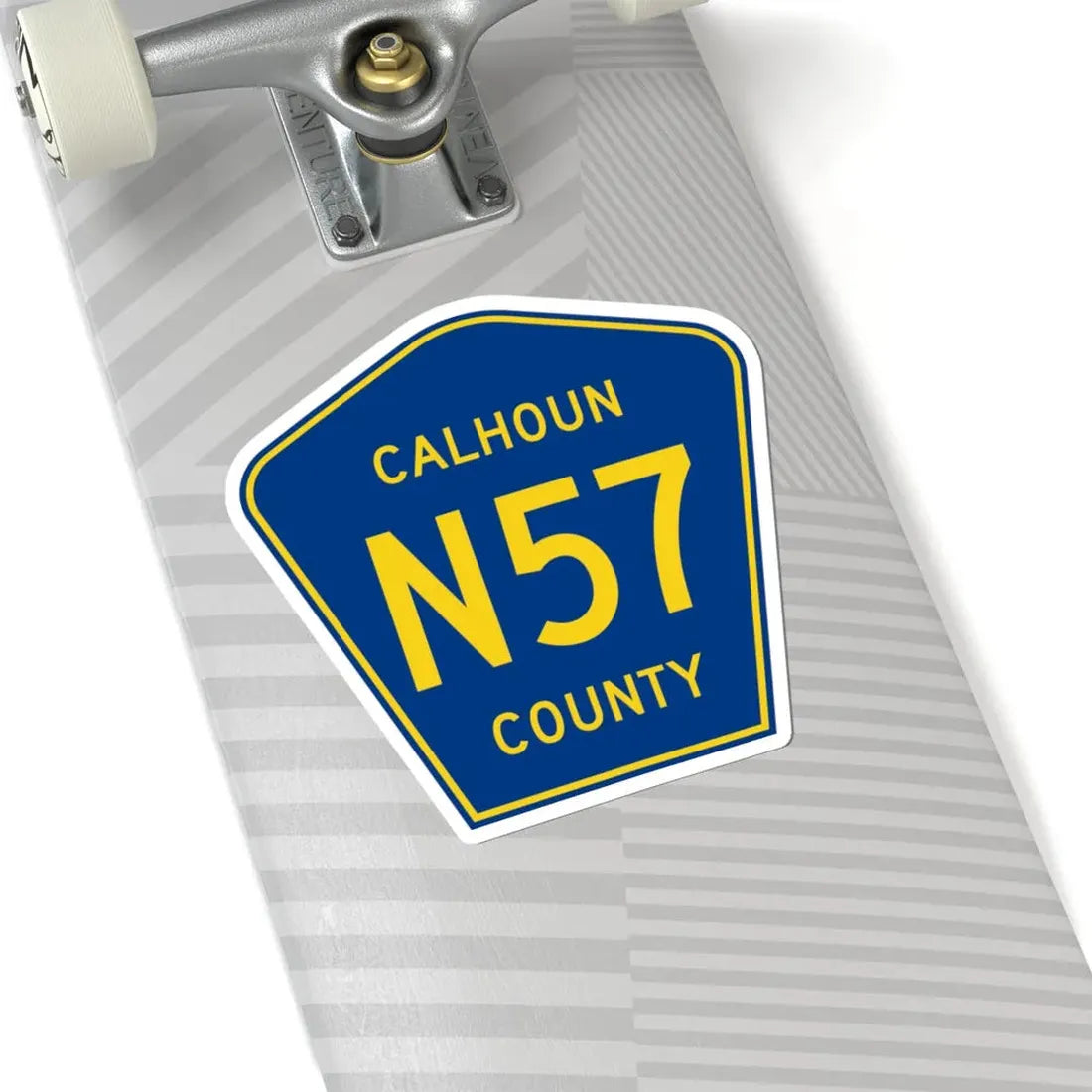 Calhoun County Route N57 IA (Iowa) (Road Sign) STICKER Vinyl Kiss-Cut Decal - The Sticker Space