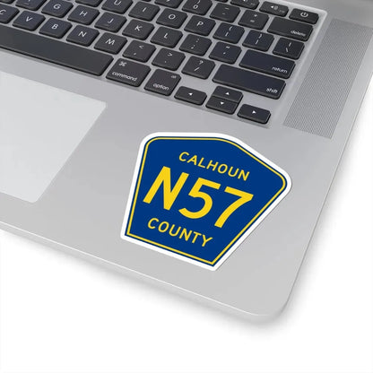 Calhoun County Route N57 IA (Iowa) (Road Sign) STICKER Vinyl Kiss-Cut Decal - The Sticker Space