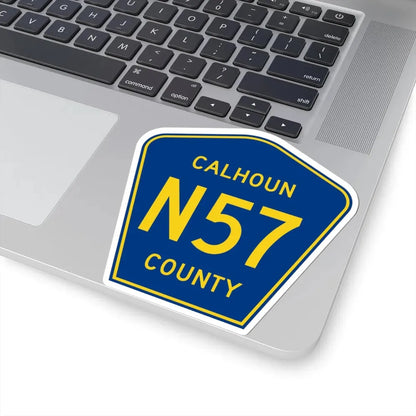 Calhoun County Route N57 IA (Iowa) (Road Sign) STICKER Vinyl Kiss-Cut Decal - The Sticker Space