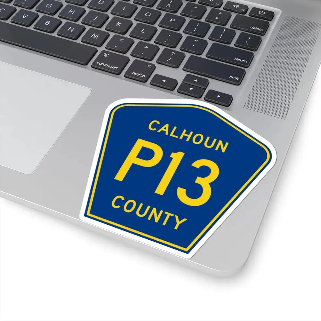 Calhoun County Route P13 IA (Iowa) (Road Sign) STICKER Vinyl Kiss-Cut Decal - The Sticker Space