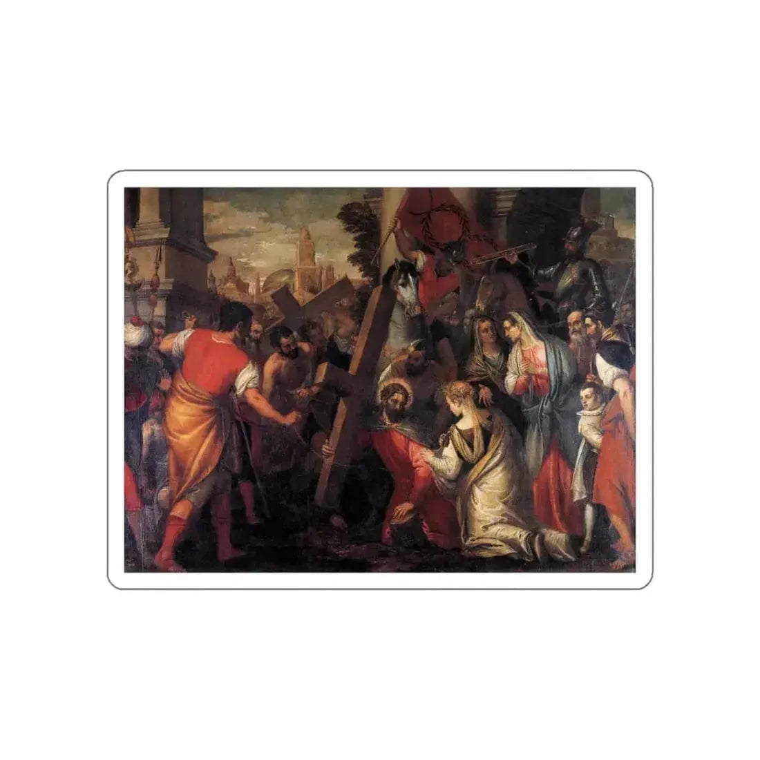 CALIARI, Carlo - Jesus Meeting Veronica (Artwork) STICKER Vinyl Die-Cut Decal White Die-Cut 5 Inch - The Sticker Space