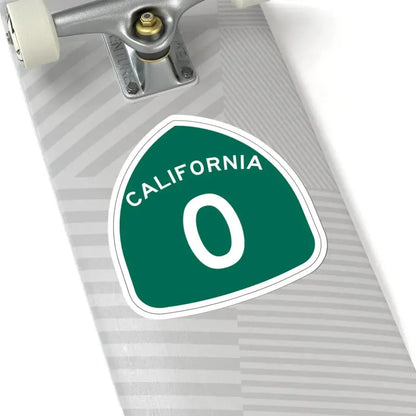 California 0 (California) (Road Sign) STICKER Vinyl Kiss-Cut Decal - The Sticker Space