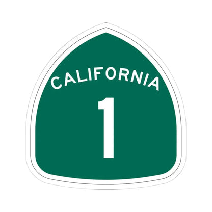 California 1 (California) (Road Sign) STICKER Vinyl Kiss-Cut Decal 4 Inch White - The Sticker Space