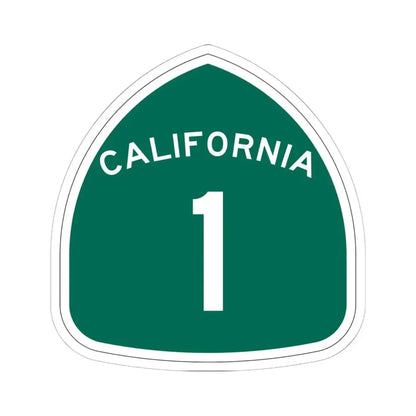 California 1 (California) (Road Sign) STICKER Vinyl Kiss-Cut Decal 6 Inch White - The Sticker Space