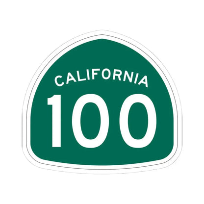 California 100 (California) (Road Sign) STICKER Vinyl Kiss-Cut Decal 4 Inch White - The Sticker Space