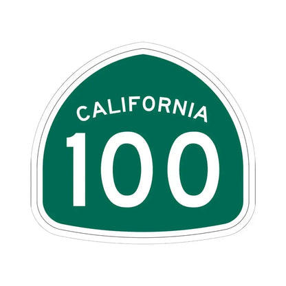 California 100 (California) (Road Sign) STICKER Vinyl Kiss-Cut Decal 6 Inch White - The Sticker Space