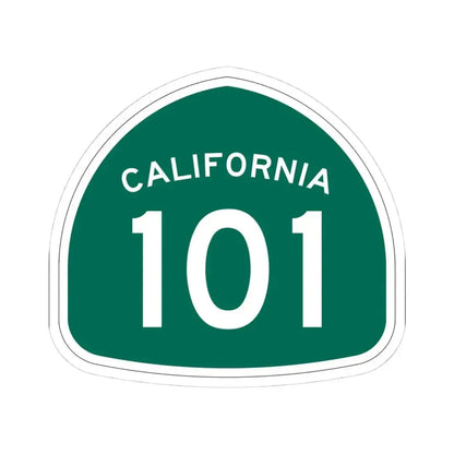 California 101 (California) (Road Sign) STICKER Vinyl Kiss-Cut Decal 4 Inch White - The Sticker Space