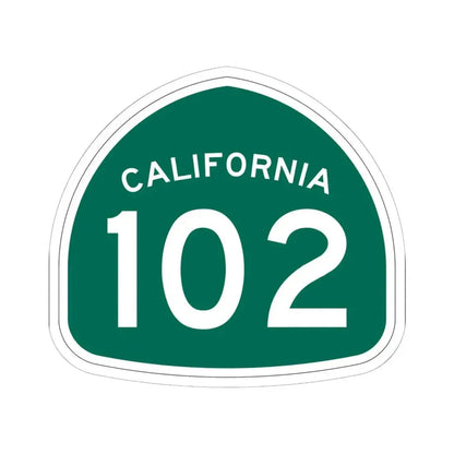 California 102 (California) (Road Sign) STICKER Vinyl Kiss-Cut Decal 6 Inch White - The Sticker Space