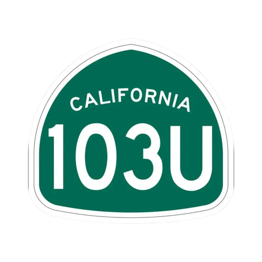 California 103U (California) (Road Sign) STICKER Vinyl Kiss-Cut Decal 2 Inch White - The Sticker Space